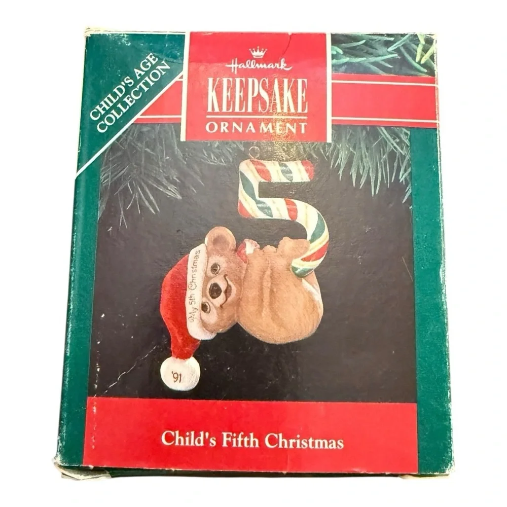 Vintage Hallmark Keepsake 5th Christmas 1991‎ Ornament NIB